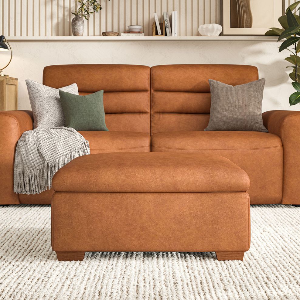 Cohen Storage Footstool in Virgo Cognac Leather 4