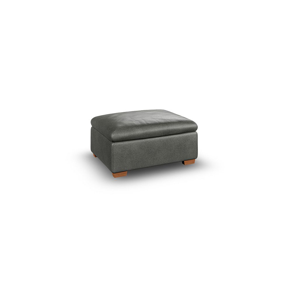 Cohen Storage Footstool in Virgo Lead Leather 1