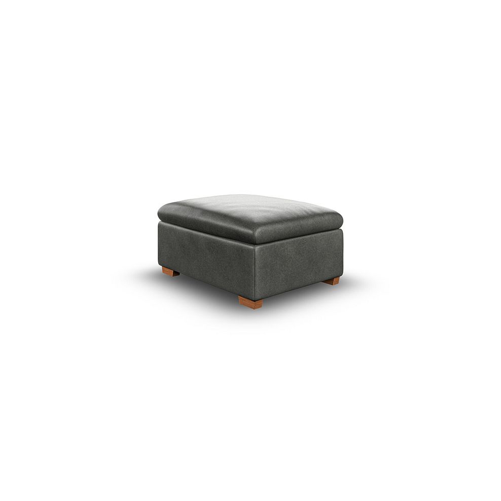 Cohen Storage Footstool in Virgo Lead Leather 4