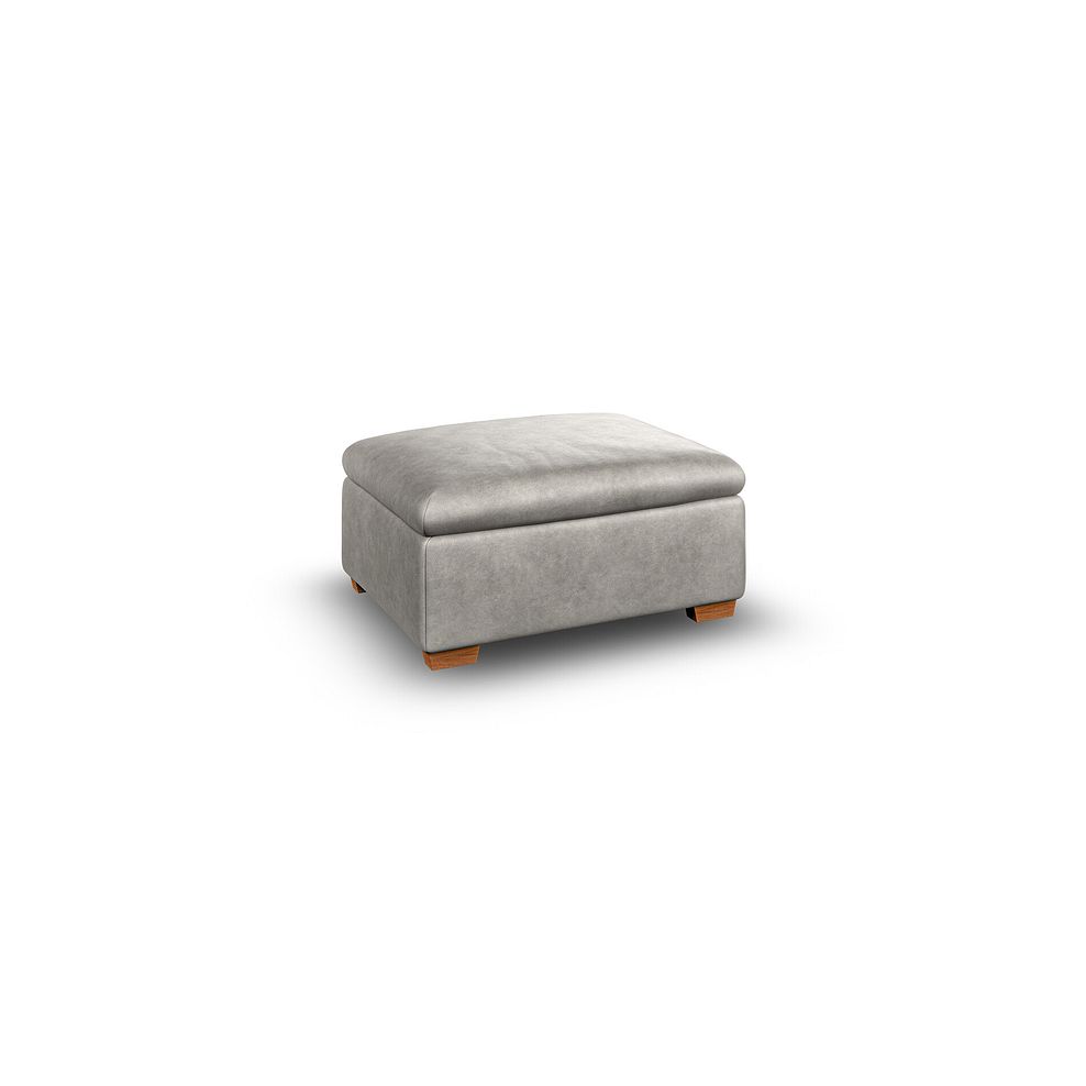 Cohen Storage Footstool in Virgo Platinum Leather 1