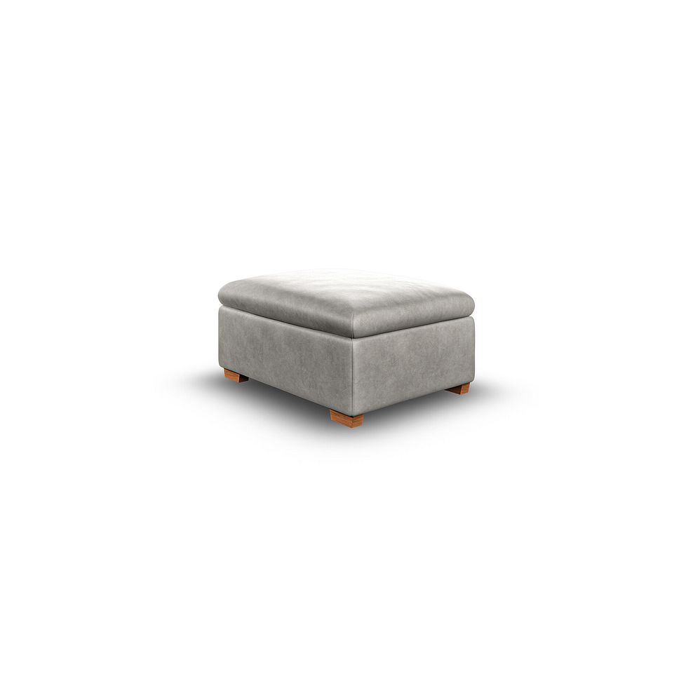 Cohen Storage Footstool in Virgo Platinum Leather 4