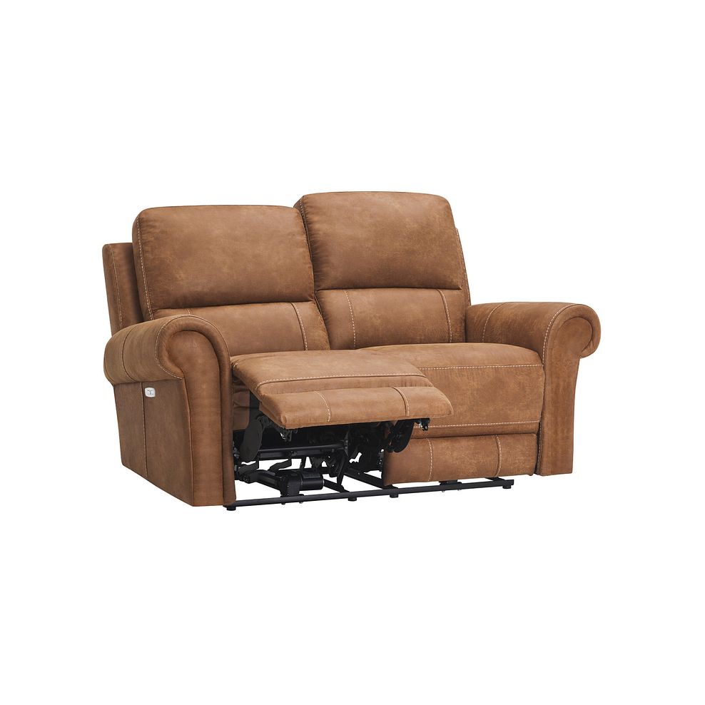 Colorado 2 Seater Electric Recliner in Ranch Brown Fabric 4