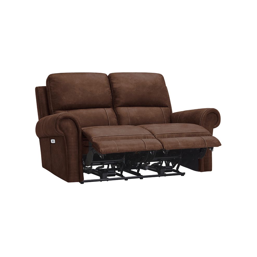 Colorado 2 Seater Electric Recliner in Ranch Dark Brown Fabric Thumbnail 4