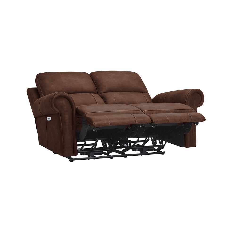 Colorado 2 Seater Electric Recliner in Ranch Dark Brown Fabric Thumbnail 5