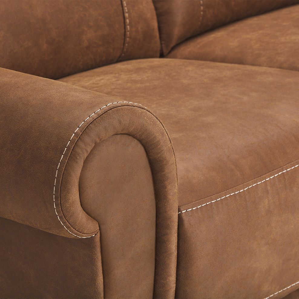 Colorado 2 Seater Sofa in Ranch Brown Fabric 6
