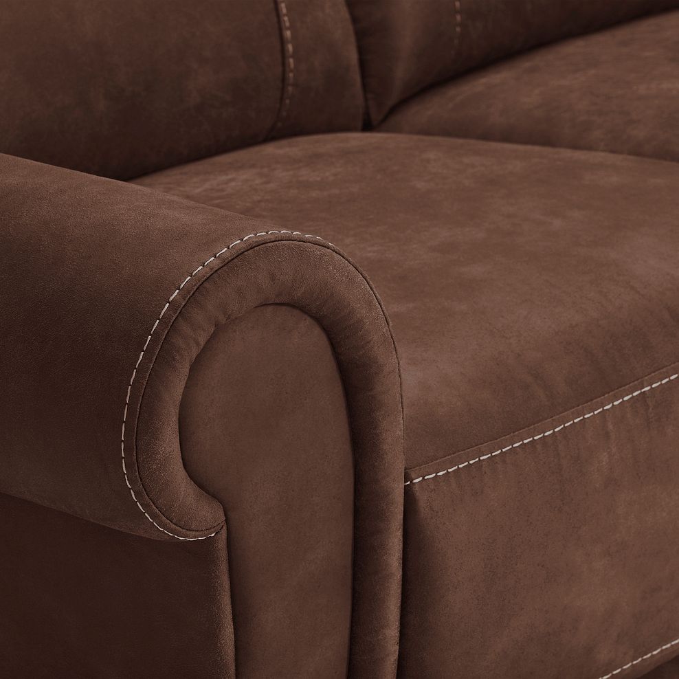 Colorado 2 Seater Sofa in Ranch Dark Brown Fabric 5