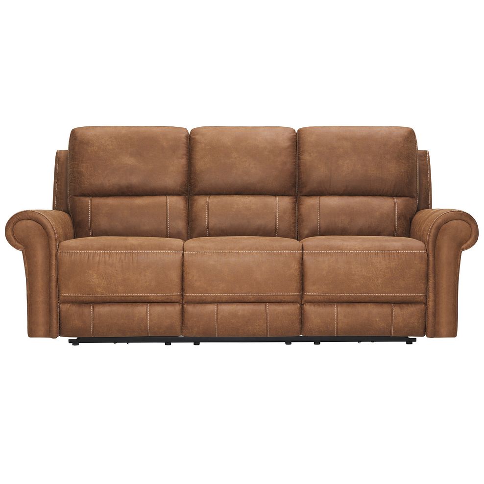 Colorado 3 Seater Electric Recliner in Ranch Brown Fabric 3