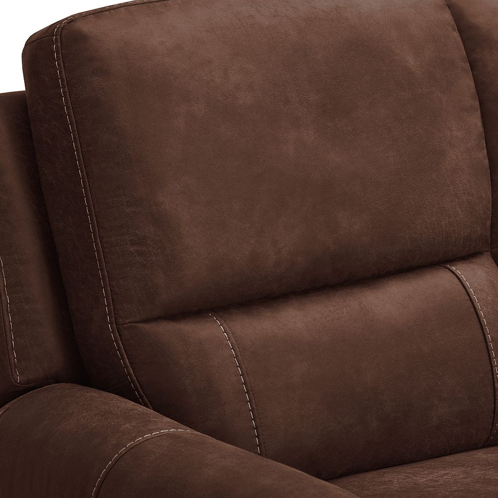 Colorado 3 Seater Sofa in Ranch Dark Brown Fabric 6