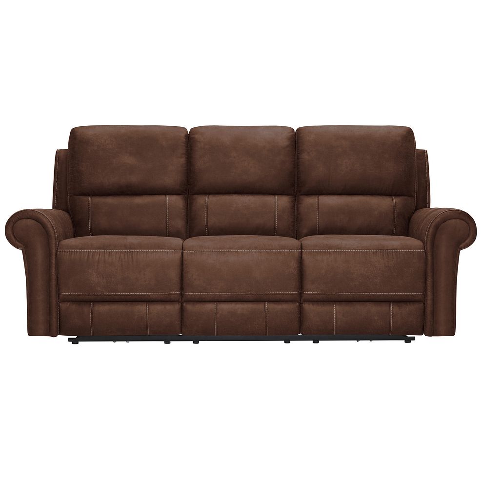 Colorado 3 Seater Sofa in Ranch Dark Brown Fabric 2