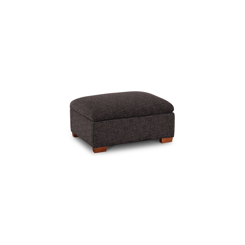 Colorado Storage Footstool in Andaz Charcoal Fabric 1