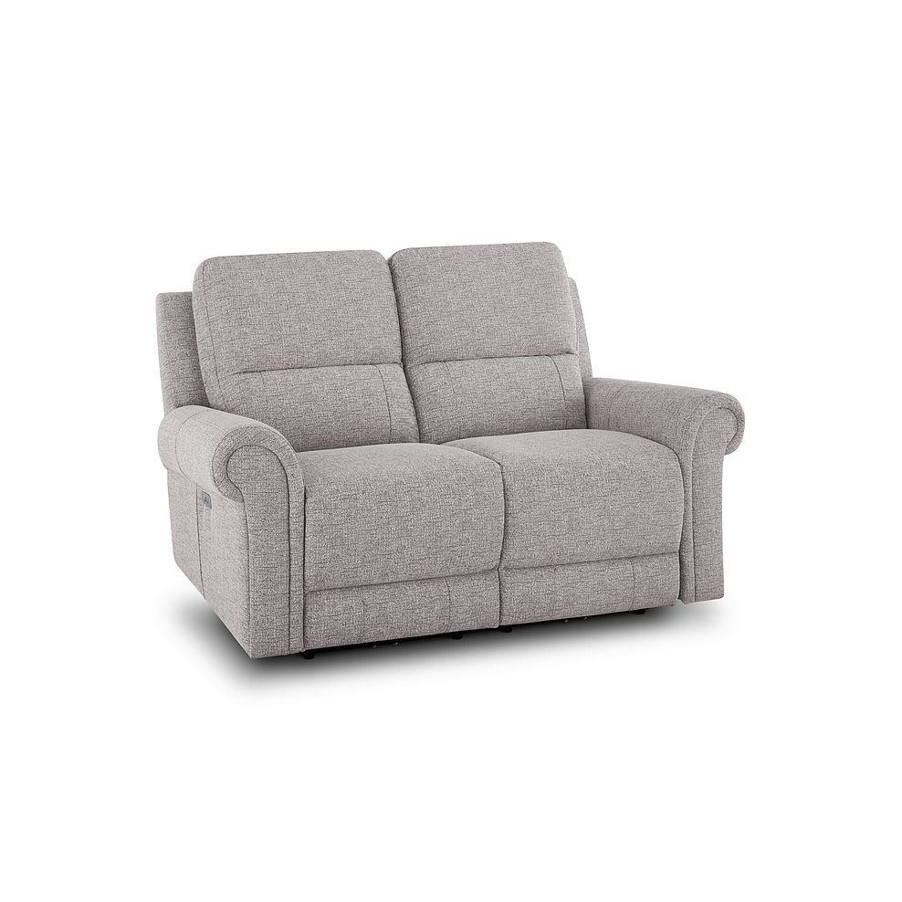 Colorado 2 Seater Electric Recliner in Andaz Silver Fabric 1