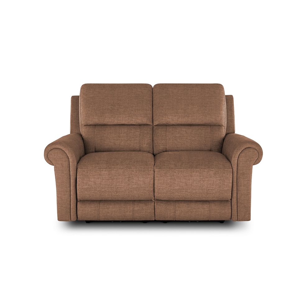 Colorado 2 Seater Electric Recliner in Plush Brown Fabric 2