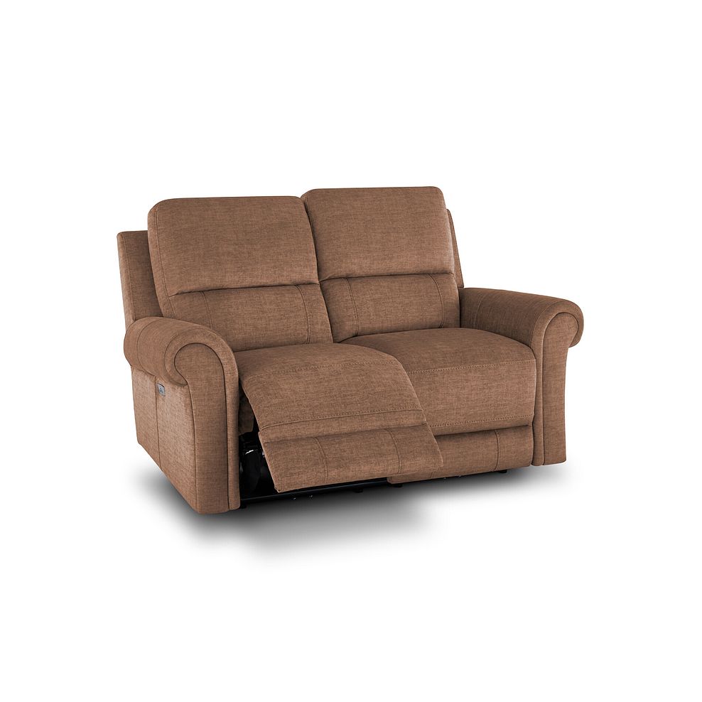 Colorado 2 Seater Electric Recliner in Plush Brown Fabric 3