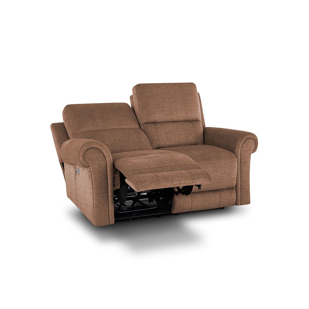 Colorado 2 Seater Electric Recliner in Plush Brown Fabric 4