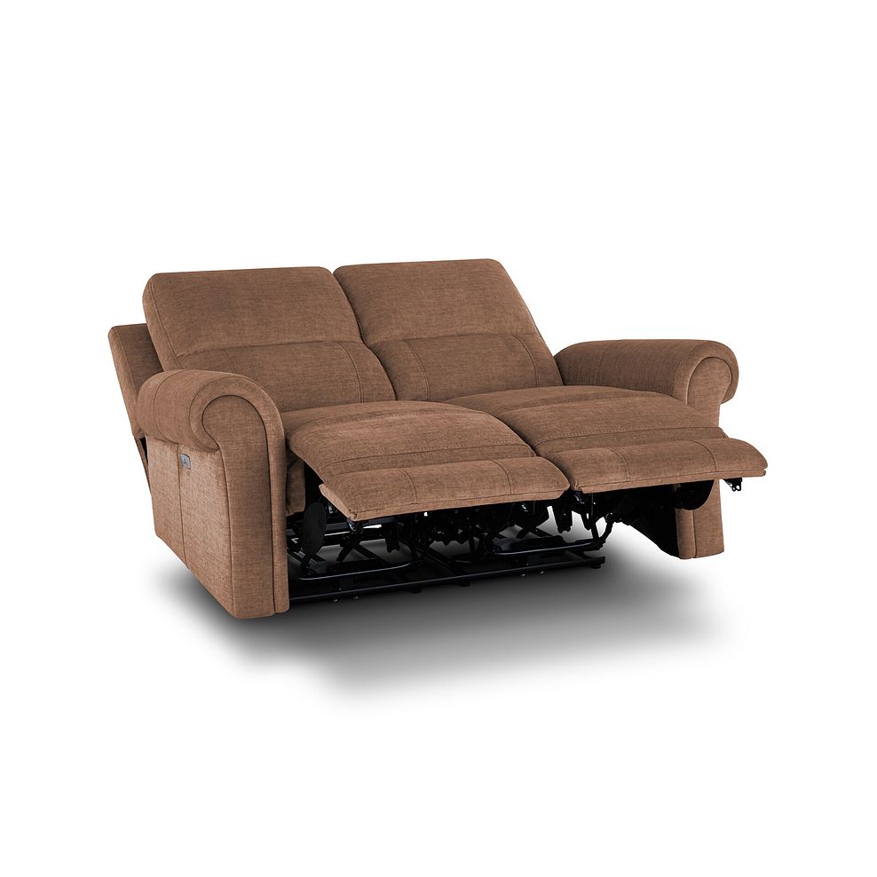 Colorado 2 Seater Electric Recliner in Plush Brown Fabric 5