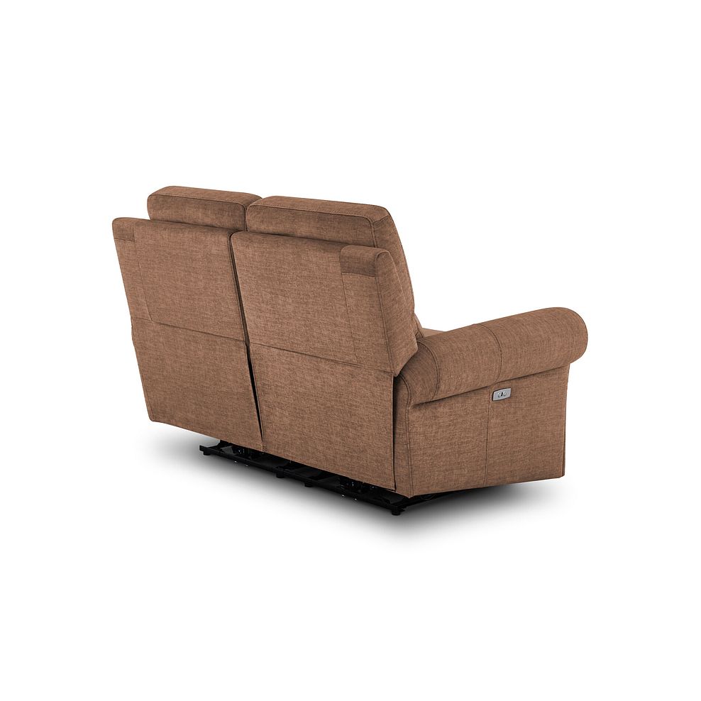 Colorado 2 Seater Electric Recliner in Plush Brown Fabric 6