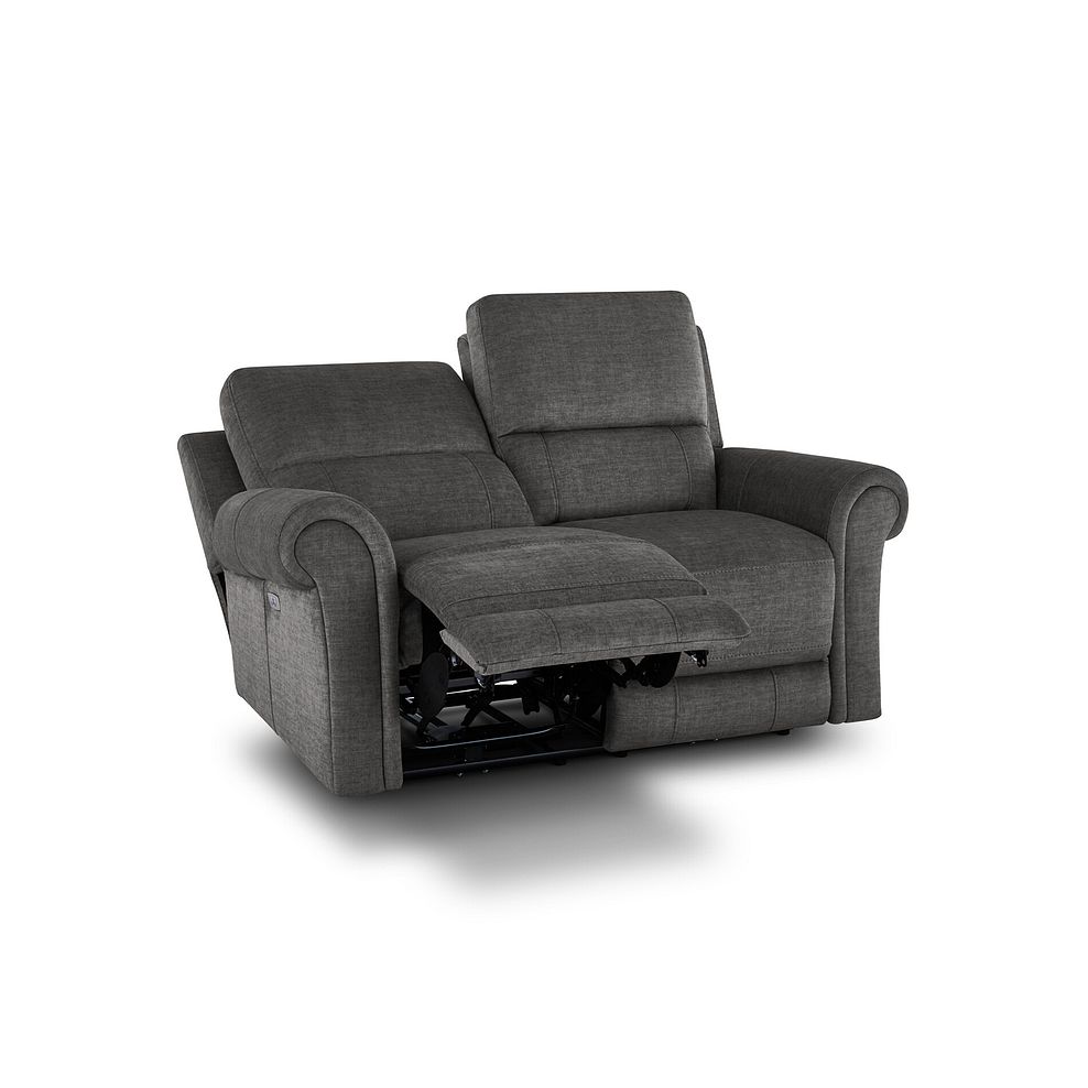 Colorado 2 Seater Electric Recliner in Plush Charcoal Fabric 4