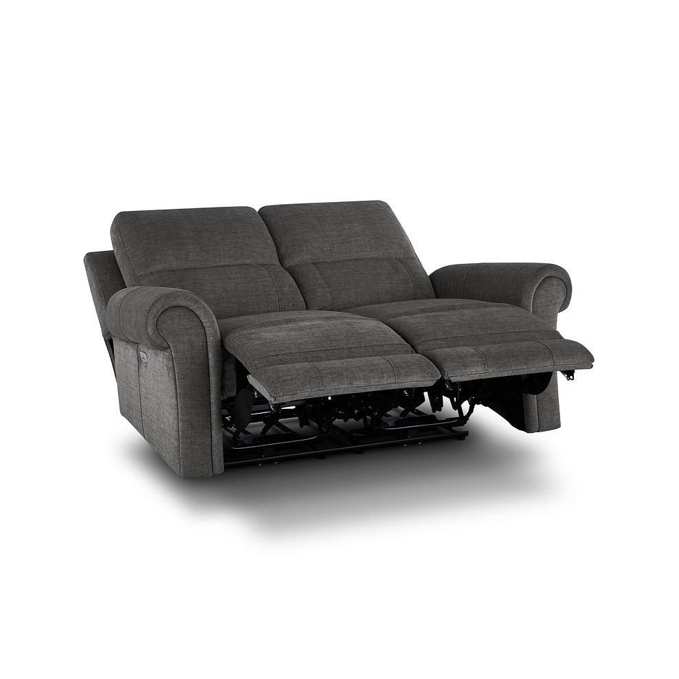 Colorado 2 Seater Electric Recliner in Plush Charcoal Fabric 5