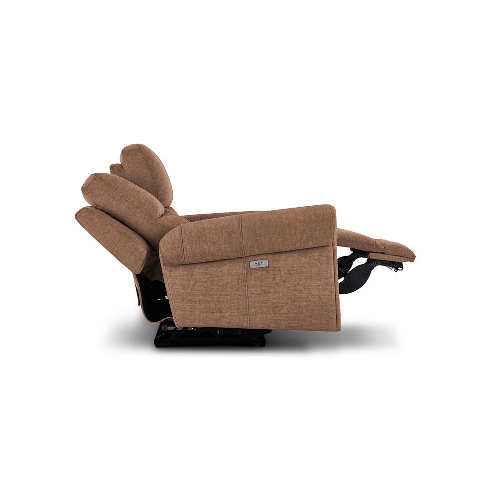Colorado 2 Seater Electric Recliner in Plush Brown Fabric 8