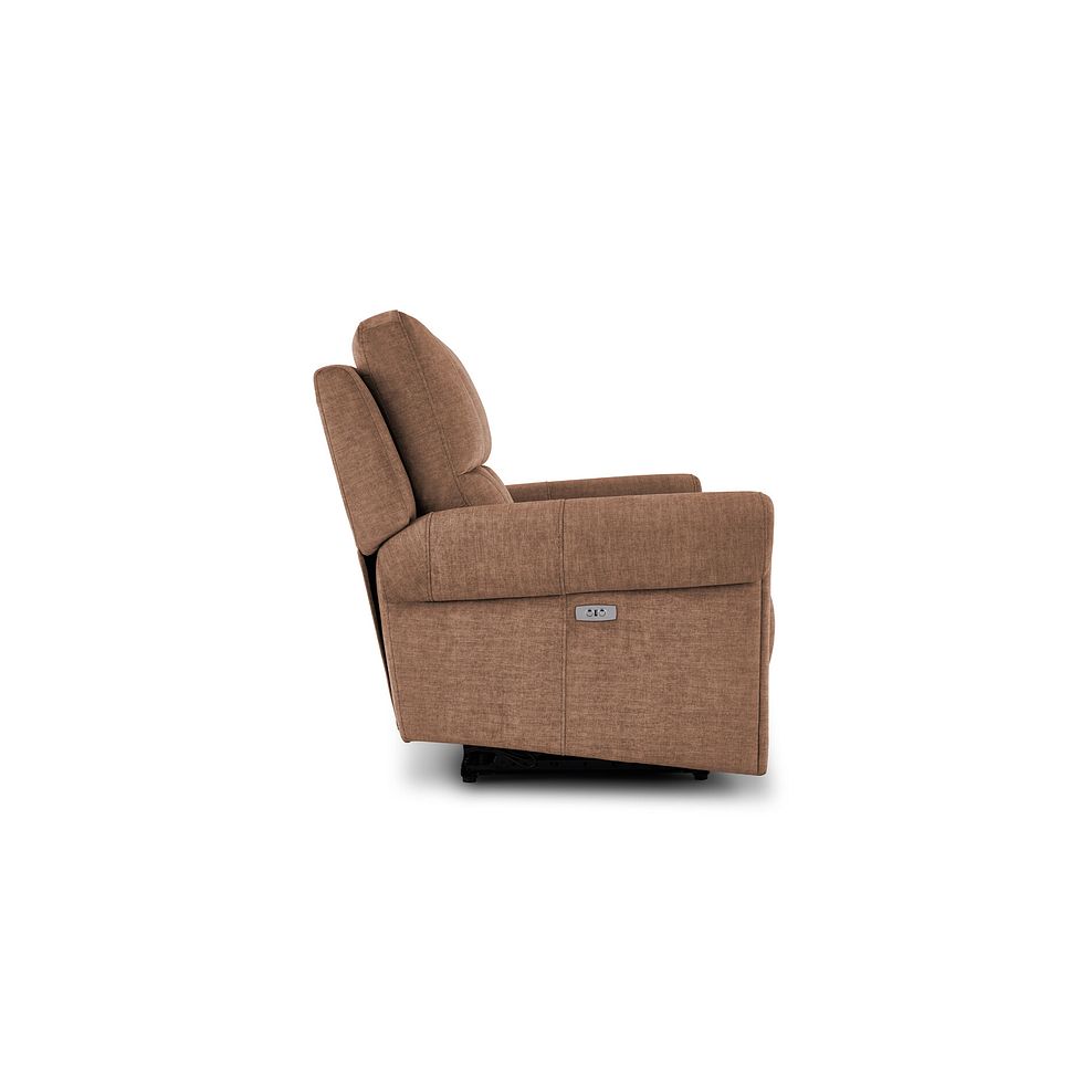 Colorado 2 Seater Electric Recliner in Plush Brown Fabric 7