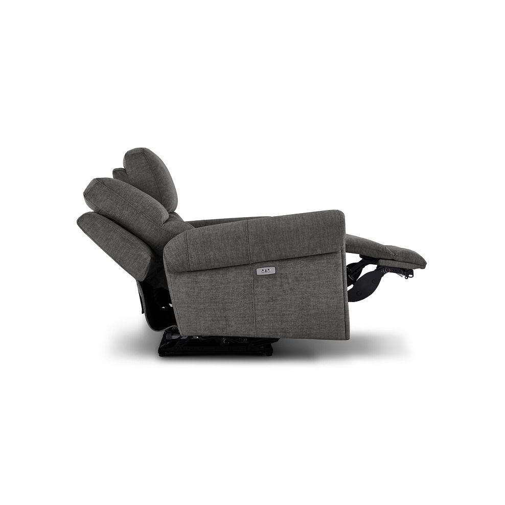 Colorado 2 Seater Electric Recliner in Plush Charcoal Fabric 8