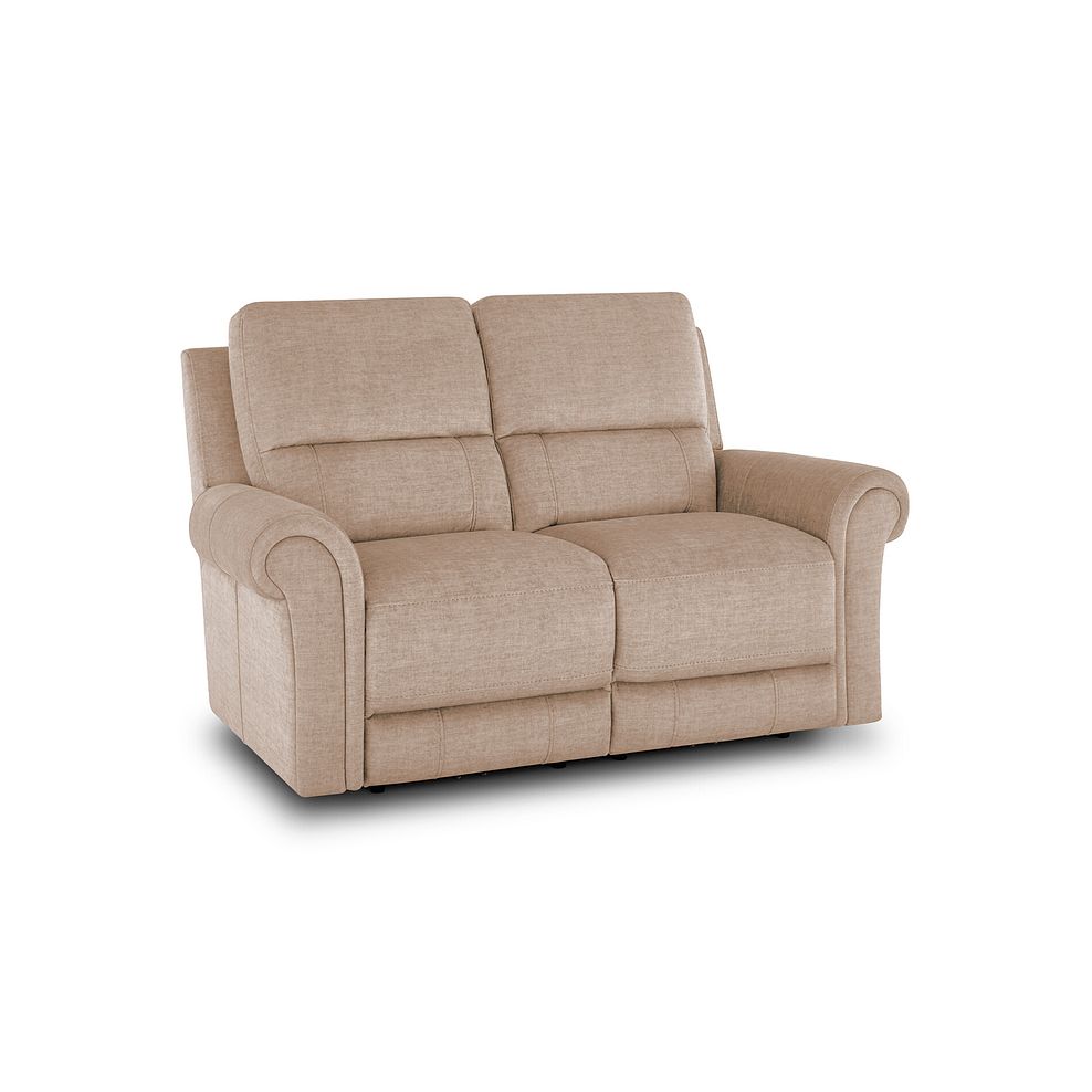 Colorado 2 Seater Sofa in Plush Beige Fabric 1