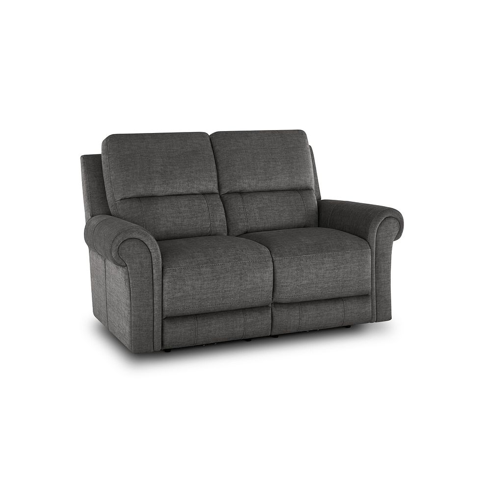 Colorado 2 Seater Sofa in Plush Charcoal Fabric 1