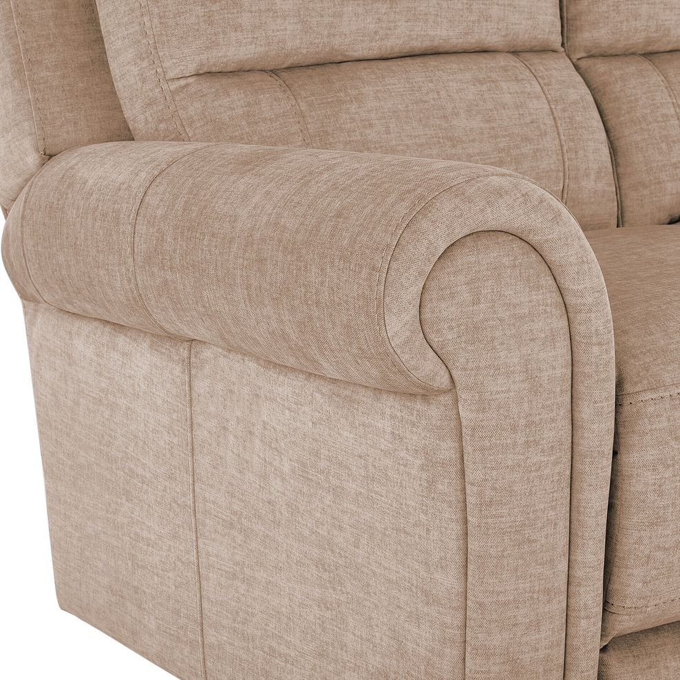 Colorado 2 Seater Sofa in Plush Beige Fabric 6