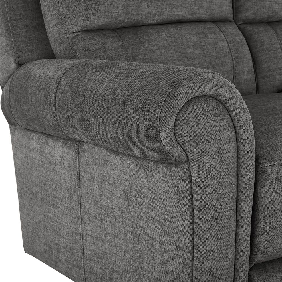 Colorado 2 Seater Sofa in Plush Charcoal Fabric 6