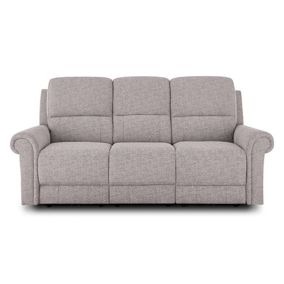 Colorado 3 Seater Electric Recliner in Andaz Silver Fabric 2