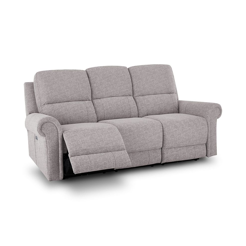 Colorado 3 Seater Electric Recliner in Andaz Silver Fabric 3