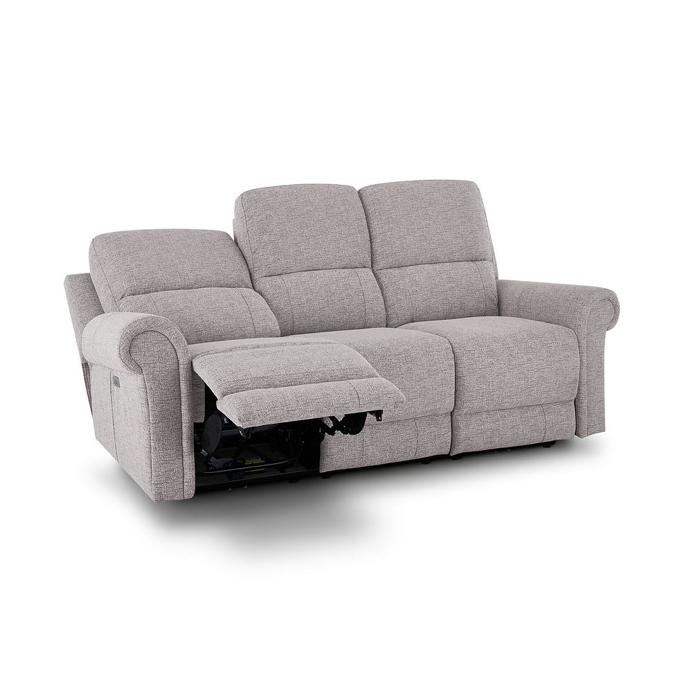 Colorado 3 Seater Electric Recliner in Andaz Silver Fabric 4