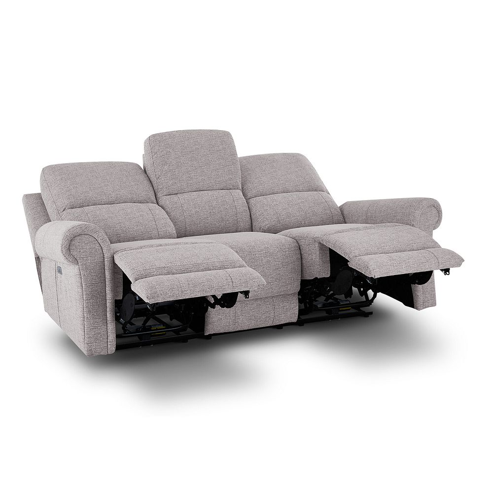 Colorado 3 Seater Electric Recliner in Andaz Silver Fabric 5