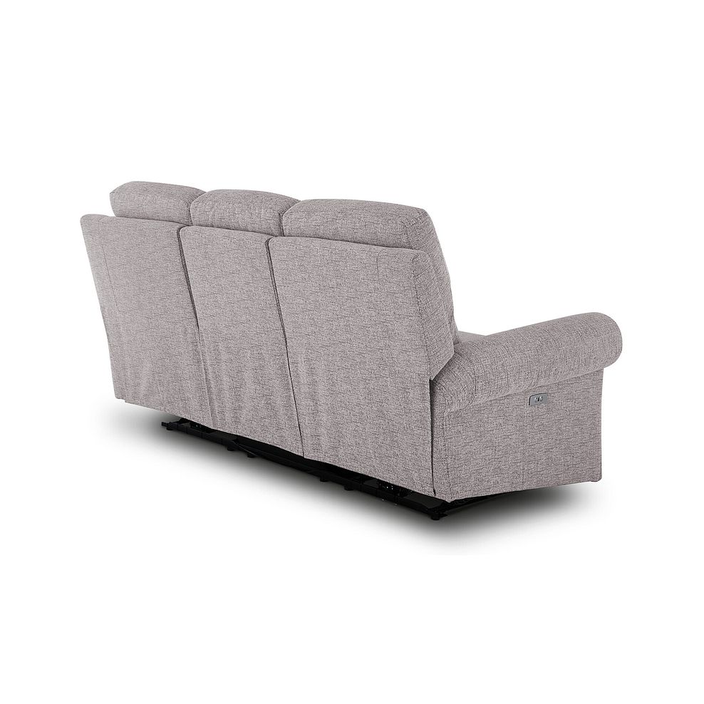 Colorado 3 Seater Electric Recliner in Andaz Silver Fabric 6