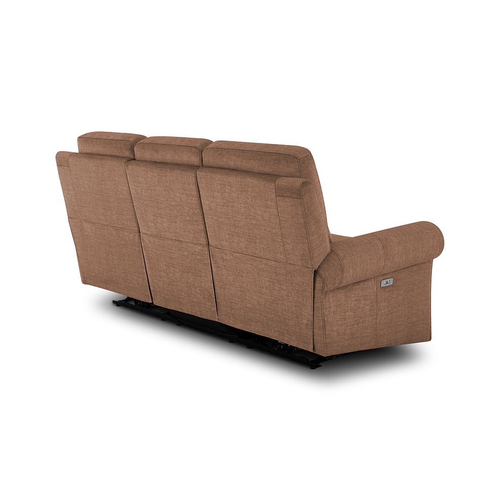 Colorado 3 Seater Electric Recliner in Plush Brown Fabric 6