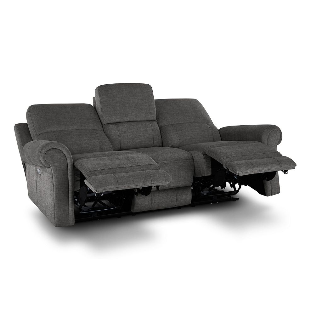 Colorado 3 Seater Electric Recliner in Plush Charcoal Fabric 5