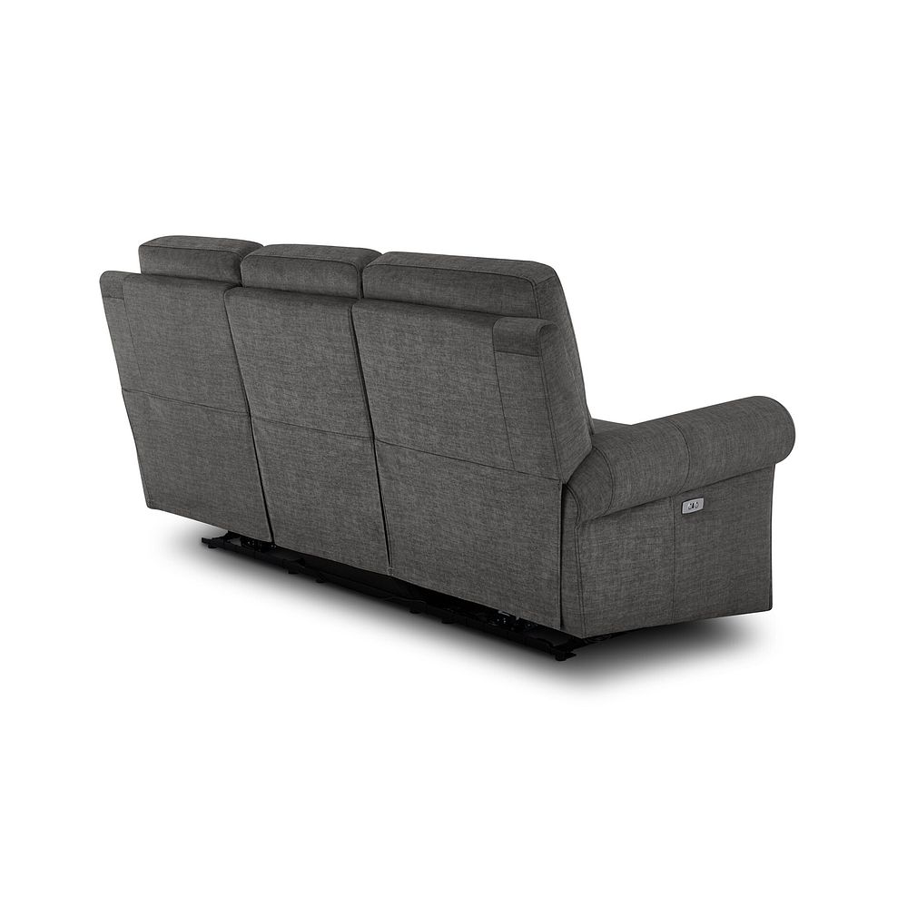 Colorado 3 Seater Electric Recliner in Plush Charcoal Fabric 6