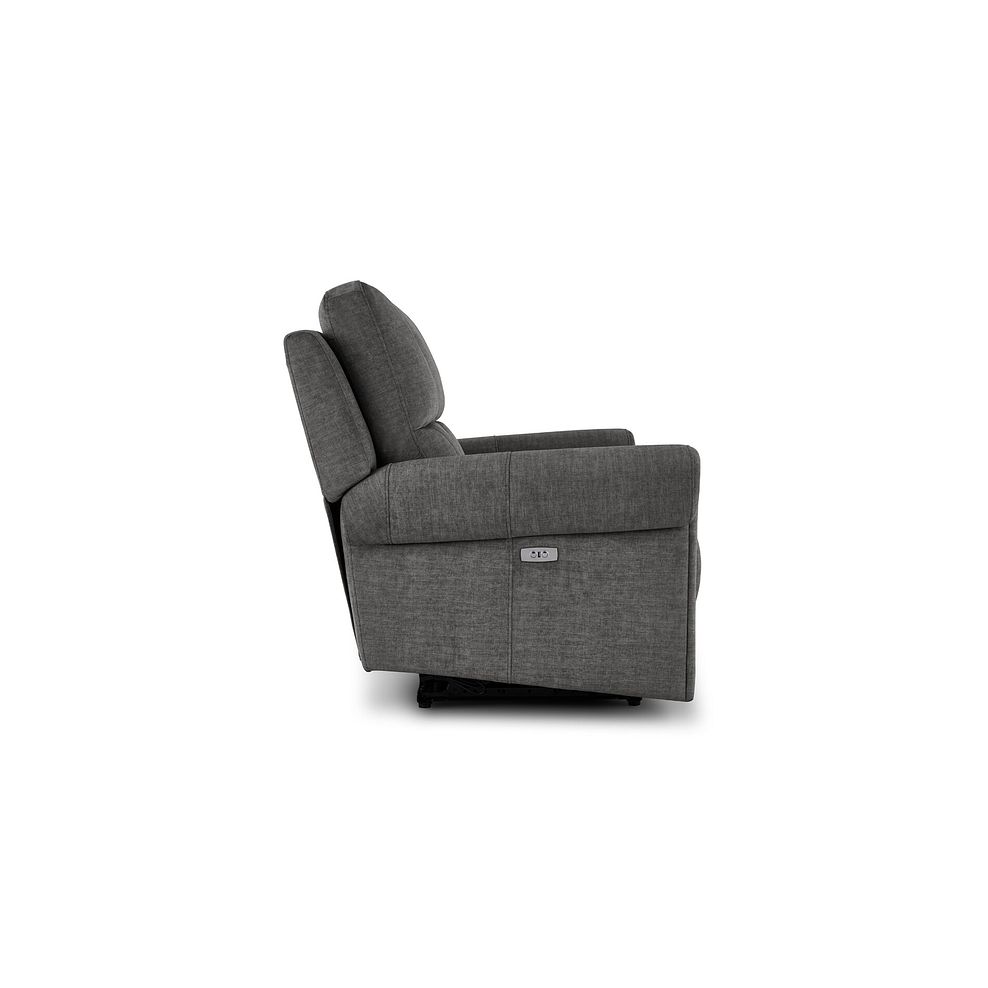 Colorado 3 Seater Electric Recliner in Plush Charcoal Fabric 7