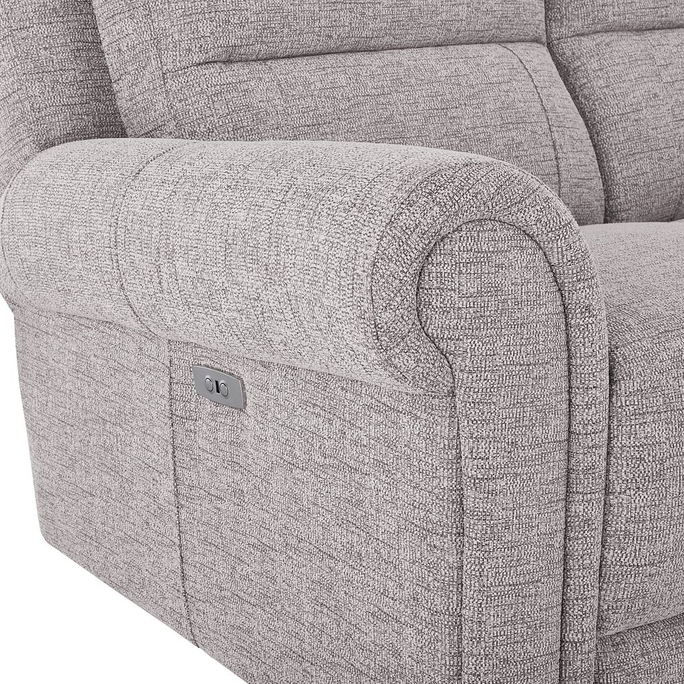 Colorado 3 Seater Electric Recliner in Andaz Silver Fabric 11