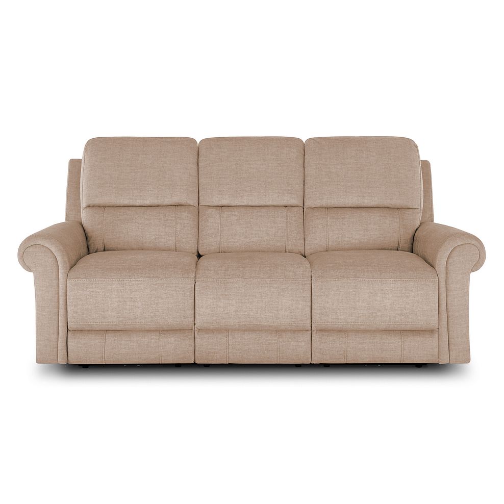 Colorado 3 Seater Sofa in Plush Beige Fabric 2