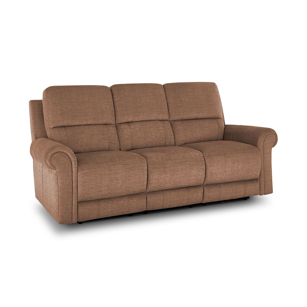 Colorado 3 Seater Sofa in Plush Brown Fabric 1