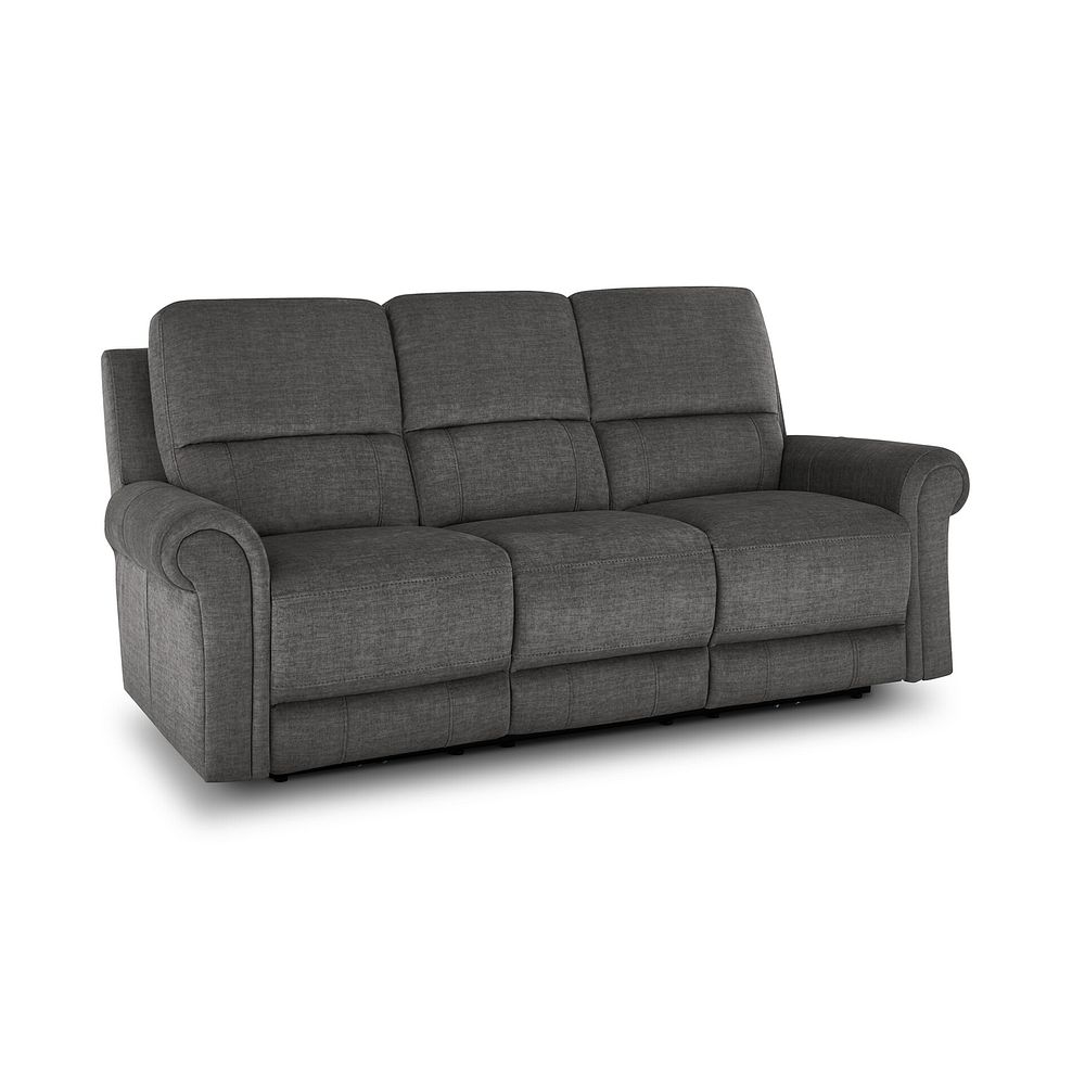 Colorado 3 Seater Sofa in Plush Charcoal Fabric 1