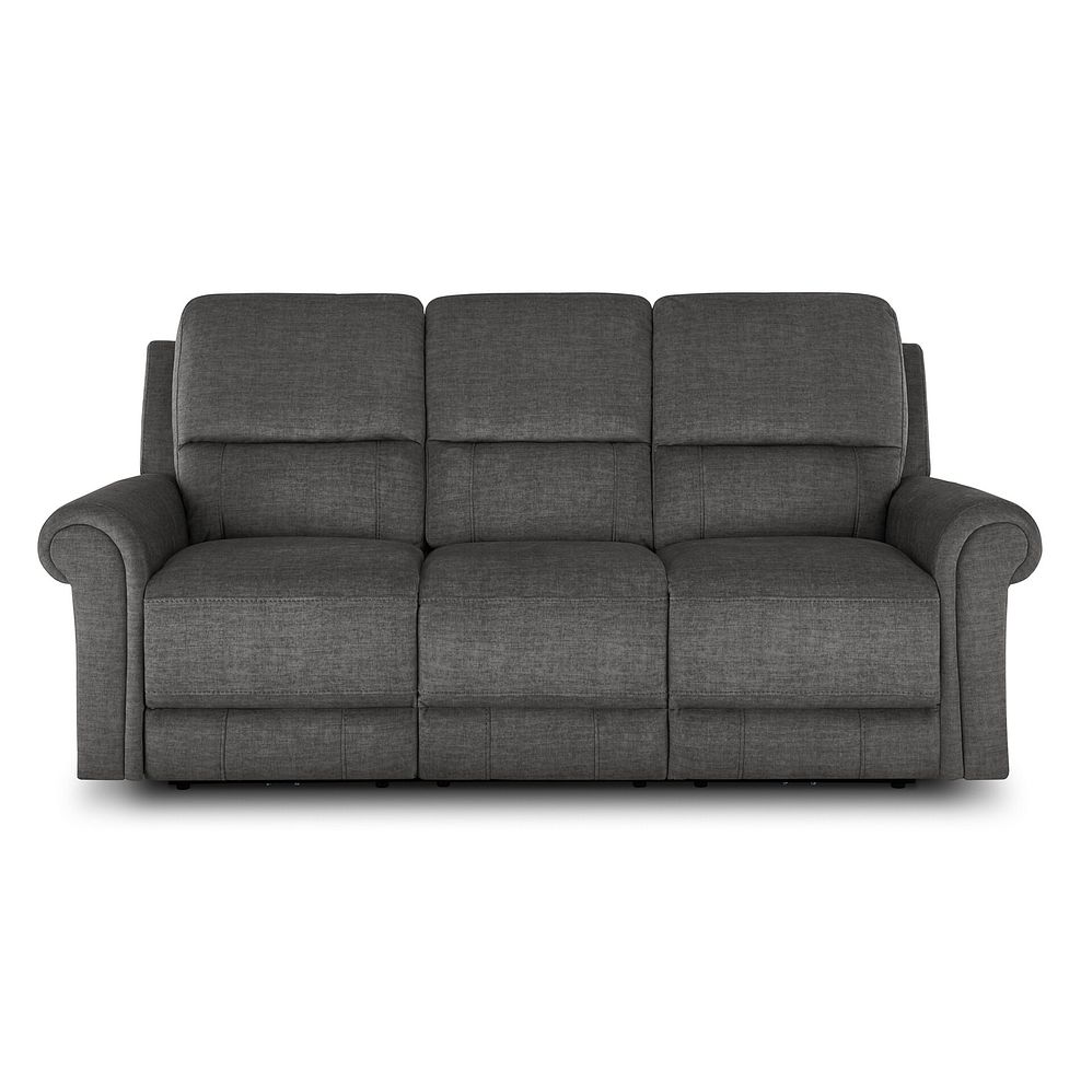 Colorado 3 Seater Sofa in Plush Charcoal Fabric 2