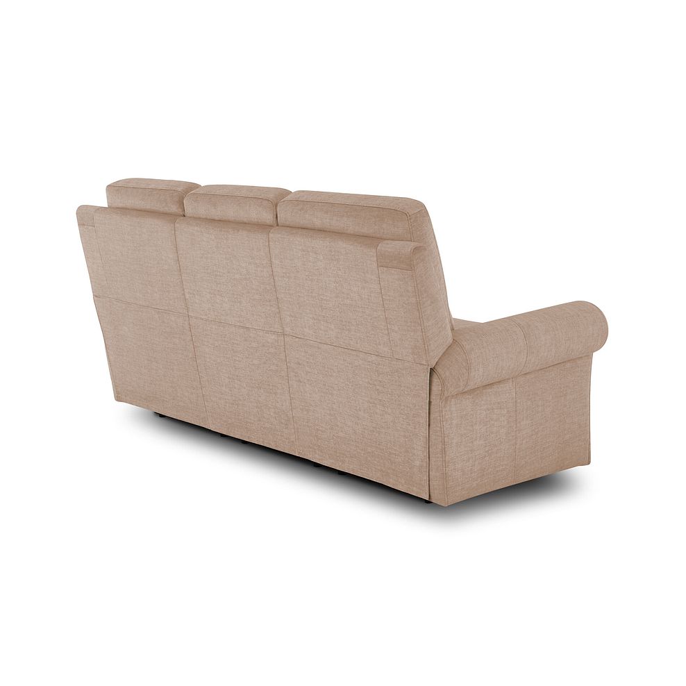Colorado 3 Seater Sofa in Plush Beige Fabric 4