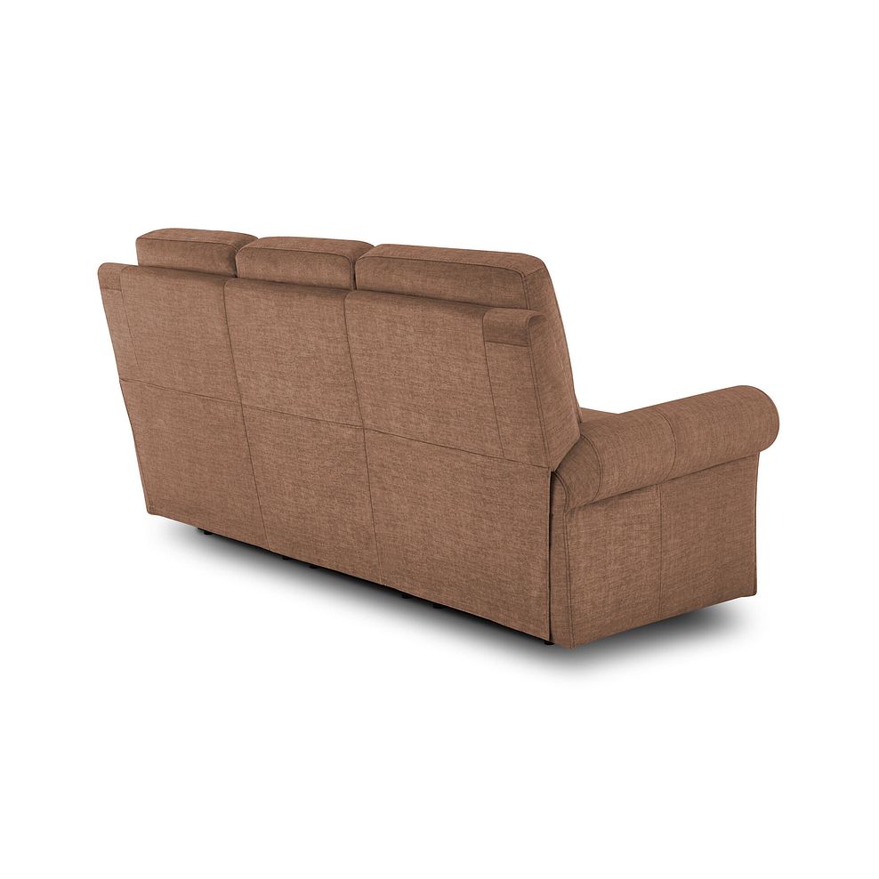 Colorado 3 Seater Sofa in Plush Brown Fabric 4