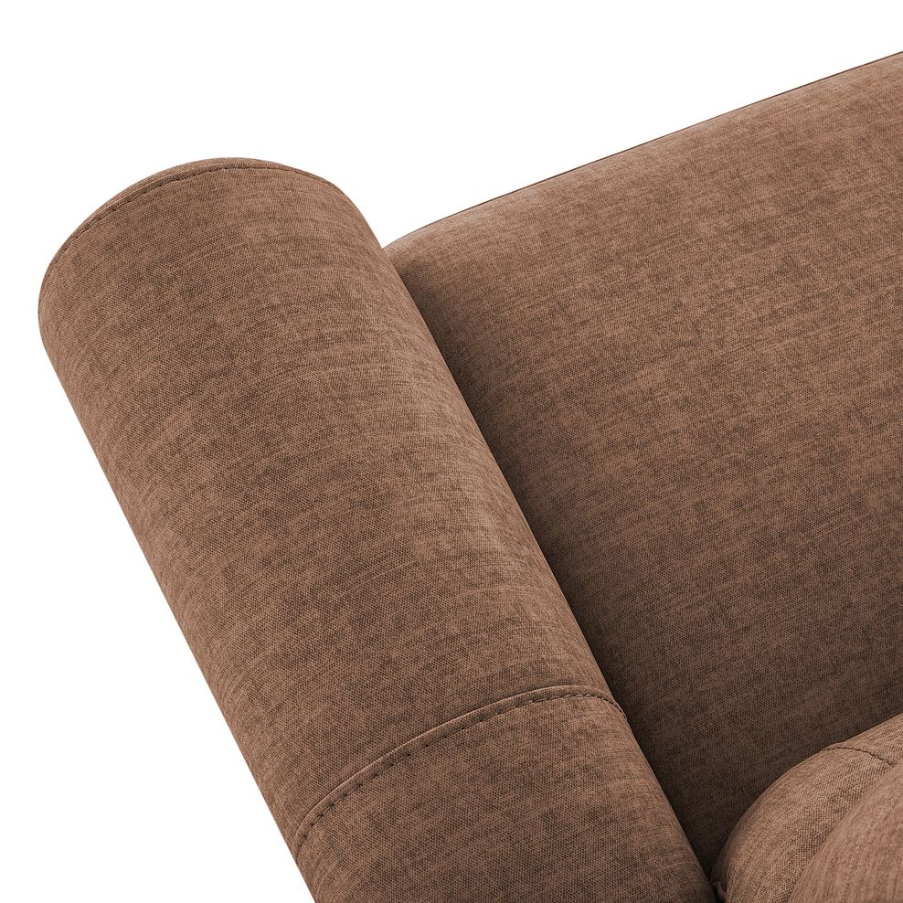 Colorado 3 Seater Sofa in Plush Brown Fabric 5