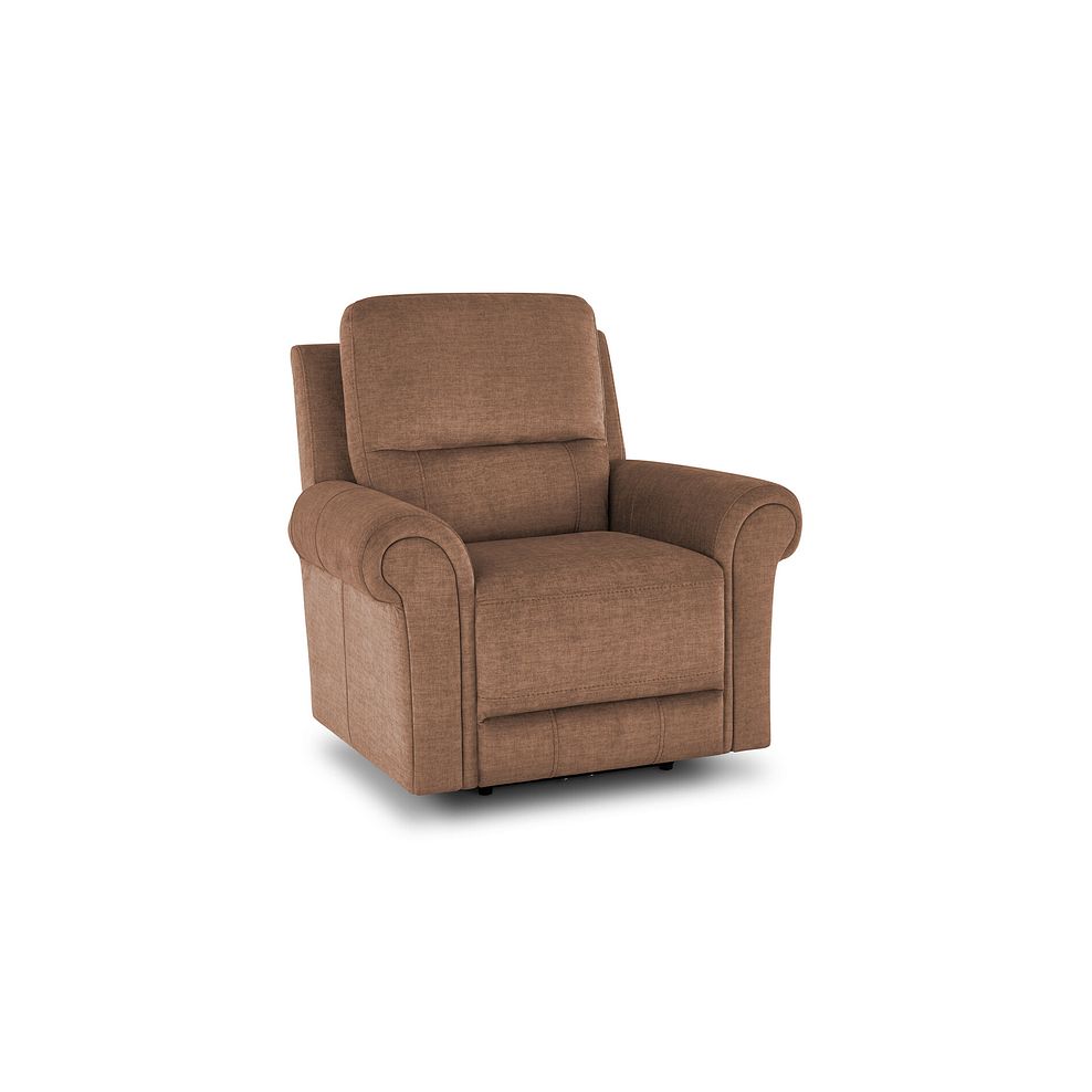 Colorado Armchair in Plush Brown Fabric 1