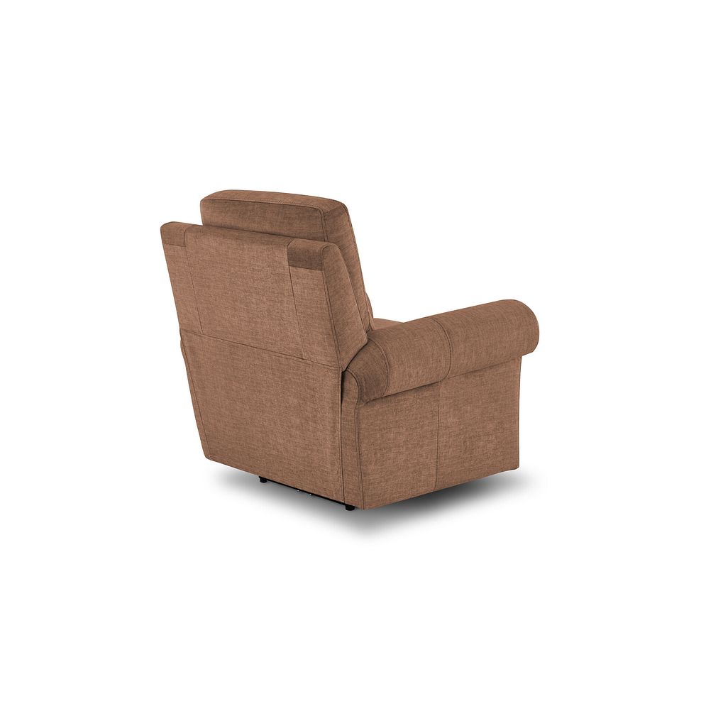 Colorado Armchair in Plush Brown Fabric 3