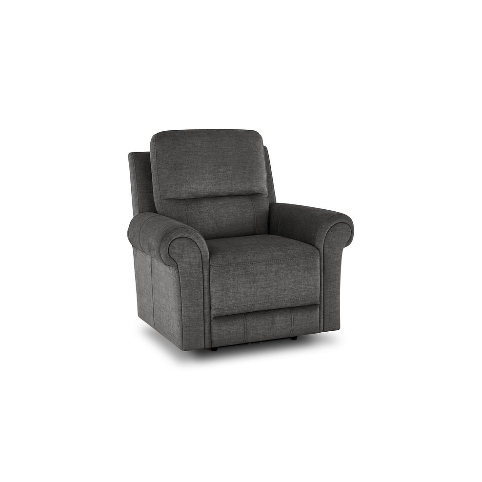 Colorado Armchair in Plush Charcoal Fabric 1
