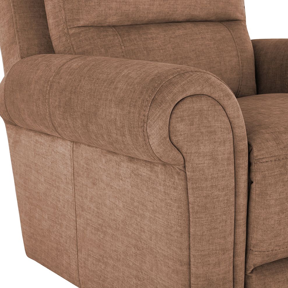 Colorado Armchair in Plush Brown Fabric 6